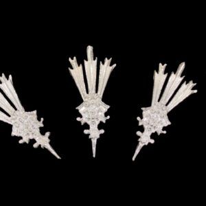POTENCIAS PLATA CINCELADAS 6CMS