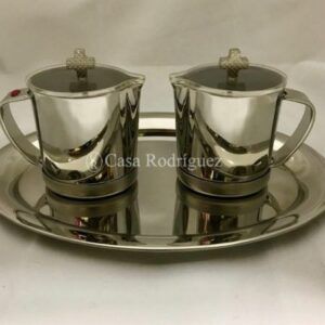VINAJERA METAL TAPA CRISTAL
