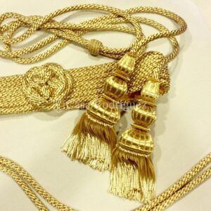 CINGULO CONFECCIONADO ORO CON BORLAS