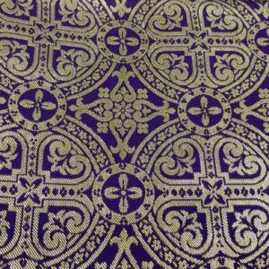 BROCADO MORADO CRUZ GRIEGA