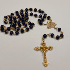 ROSARIO LAPISLAZULI Y ORO