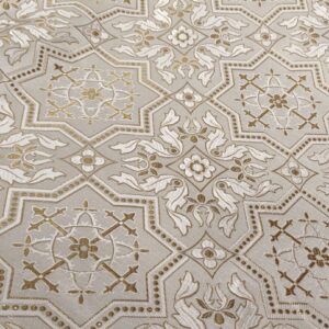 BROCADO BLANCO Y ORO ROMANO