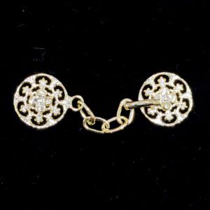 BROCHE METAL REDONDO DORADO