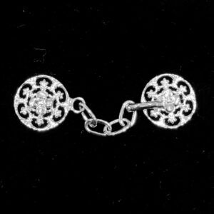 BROCHE METAL REDONDO PLATA