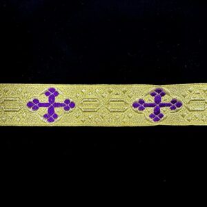 GALON CRUZ MORADA 3CMS