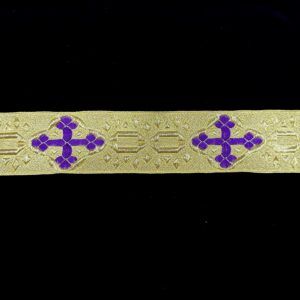GALON CRUZ MORADA 5CMS