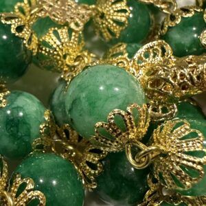 ROSARIO JADE Y ORO 12MM